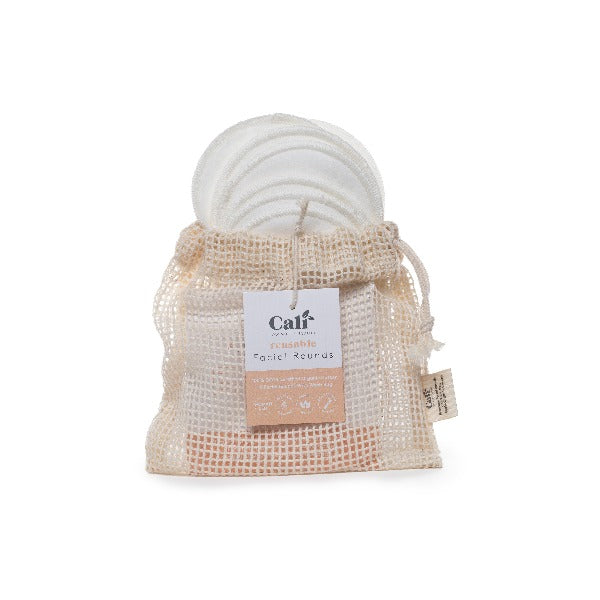 
            
                Load image into Gallery viewer, CaliWoods Reusable Cotton Facial Rounds Wipes
            
        