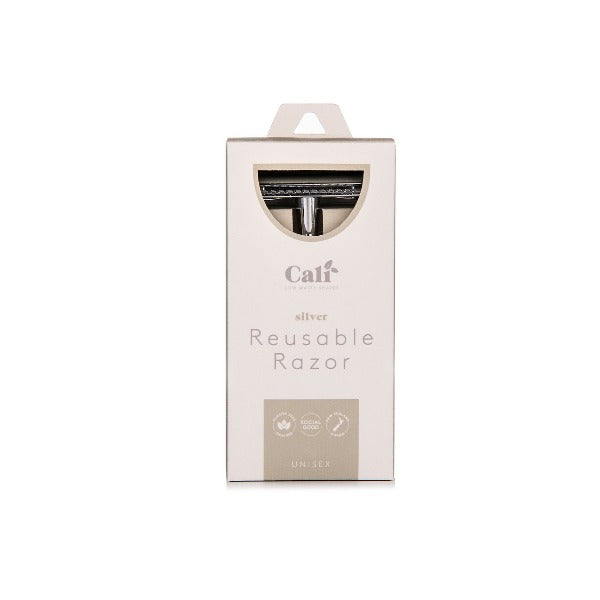 CaliWoods Long-Handled Silver Safety Razor