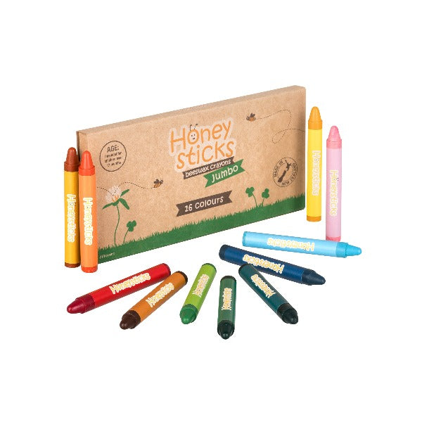 Honeysticks Natural Crayons - Jumbo 16 pack