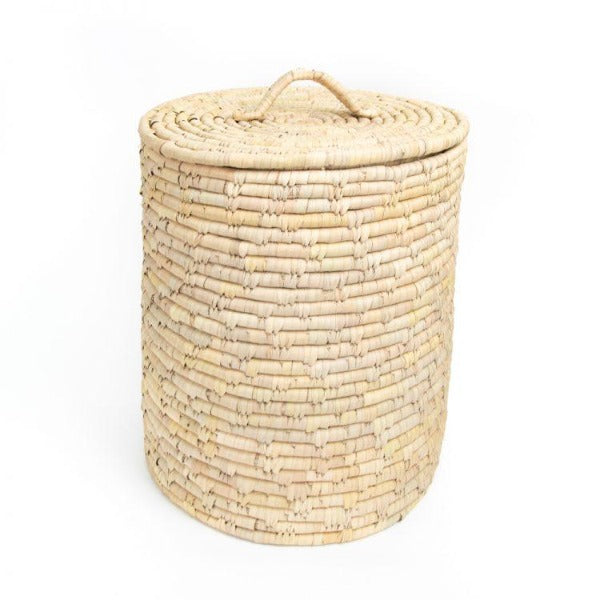 Woven Laundry Hamper Basket with Lid
