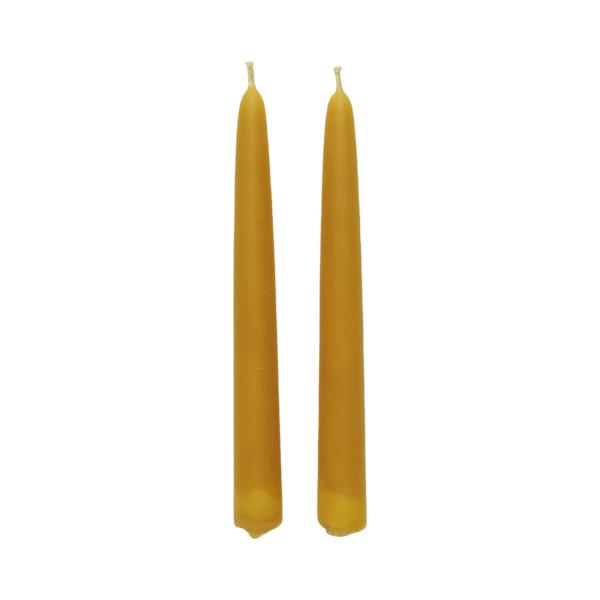 Pure Beeswax Natural Dinner Candles - Short