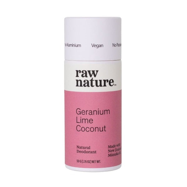 Raw Nature Geranium & Lime Natural Deodorant - Plastic Free