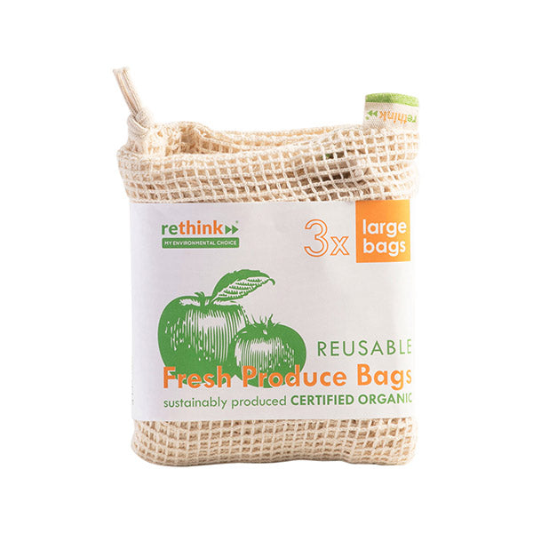 Rethink Reusable Fresh Produce Bags - x3 large pack