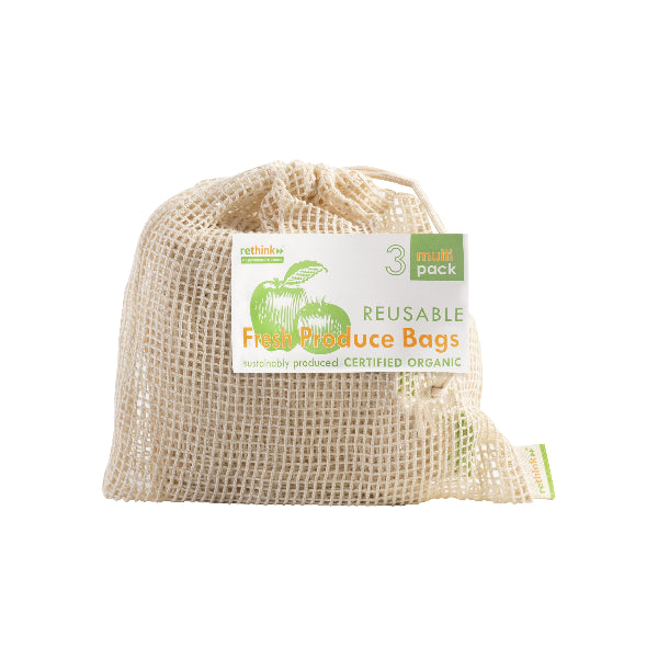Rethink Reusable Fresh Produce Bags - x3 multi pack