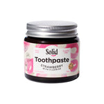 SOLID Fluoride Toothpaste Jar - Strawberry - Plastic Free Toothpaste