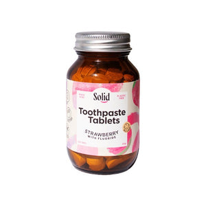 SOLID Toothpaste Tablets - Strawberry - Plastic Free Toothpaste