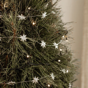 Silver Star Garland - Eco Christmas Decorations