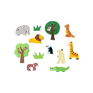 
            
                Load image into Gallery viewer, Wooden Animal Zoo Set Non Toxic Natural
            
        
