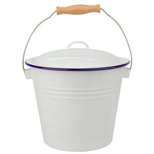 
            
                Load image into Gallery viewer, Enamel Bucket with Lid
            
        