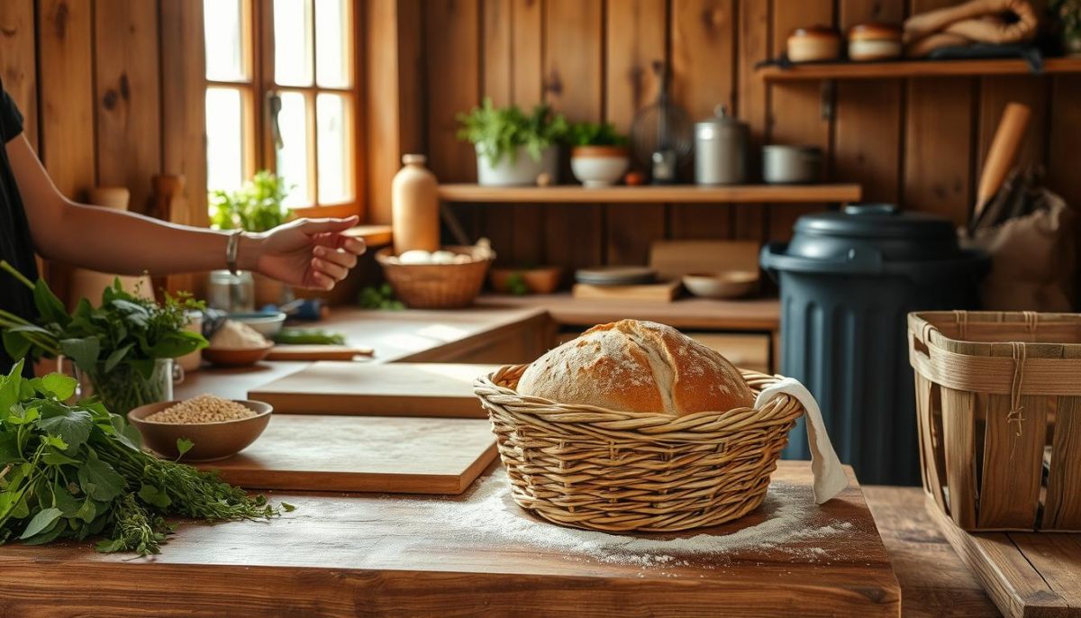 eco-friendly lifestyle baking bread